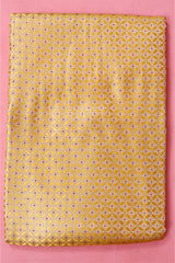 Light Yellow Meenakari Handloom Banarasi Satin Silk Fabric