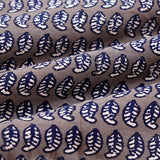 Buy Grey Printed Chanderi Silk Fabric Online