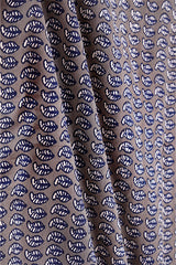 Grey Ethnic Printed Chanderi Silk Fabric