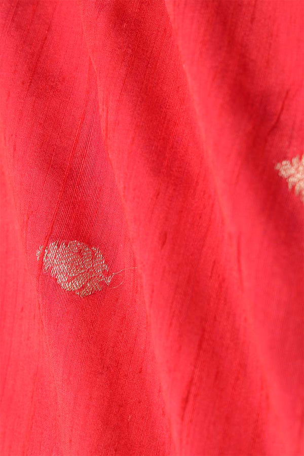 Red Handloom Banarasi Raw Silk Fabric, banarasi fabric, silk fabric, brocade fabric, handloom fabric, indian fabric