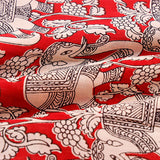 Buy Red Chanderi Silk Fabric Online