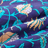 Buy Blue Chanderi Silk Fabric Online