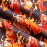 Buy Black Chanderi Silk Fabric Online