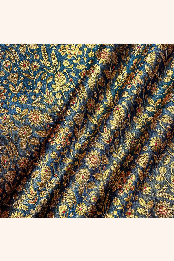 Fabric, grey fabric, Blue fabric, banarasi fabric, silk fabric, brocade fabric, handloom fabric, indian fabric