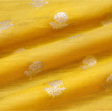 Deep Yellow Banarasi Chiniya Silk Fabric