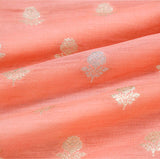 Peach Banarasi Chiniya Silk Fabric