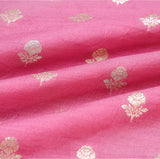 Pink Banarasi Silk Fabric