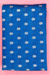 Blue Banarasi Chiniya Silk Fabric