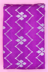 Purple Banarasi Chiniya Silk Fabric