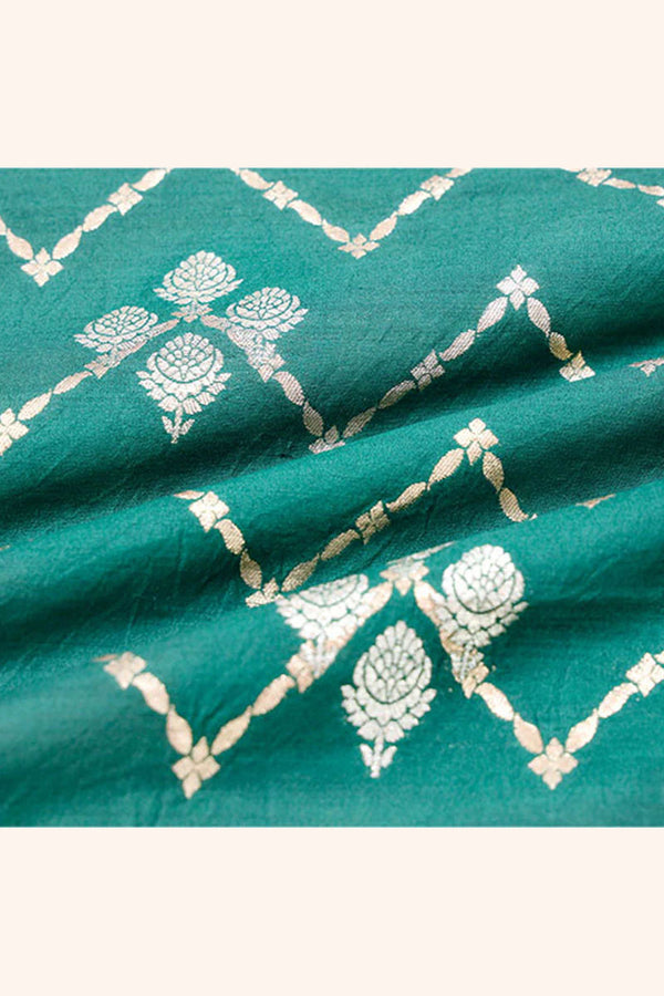 Fabric, green fabric, banarasi fabric, silk fabric, brocade fabric, handloom fabric, indian fabric