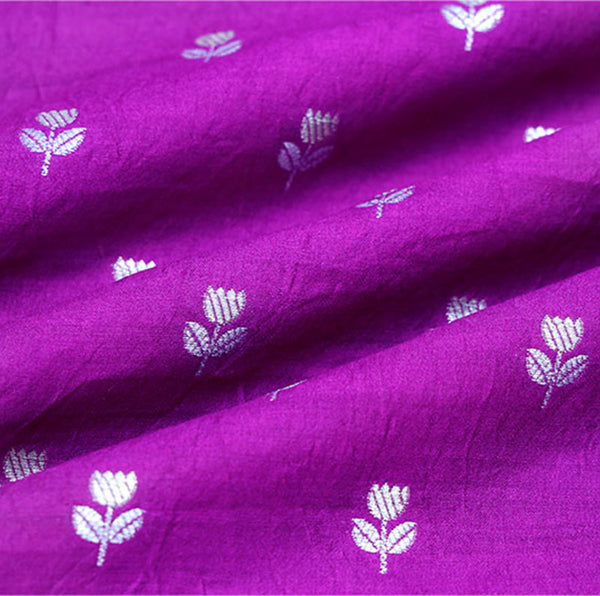 Purple Sonarupa  Banarasi Chiniya Silk Fabric