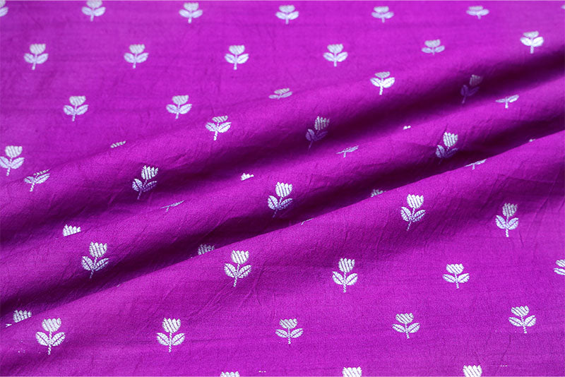 Purple Sonarupa  Banarasi Chiniya Silk Fabric