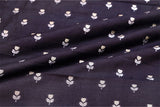 Midnight Black Sonarupa Banarasi Chiniya Silk Fabric