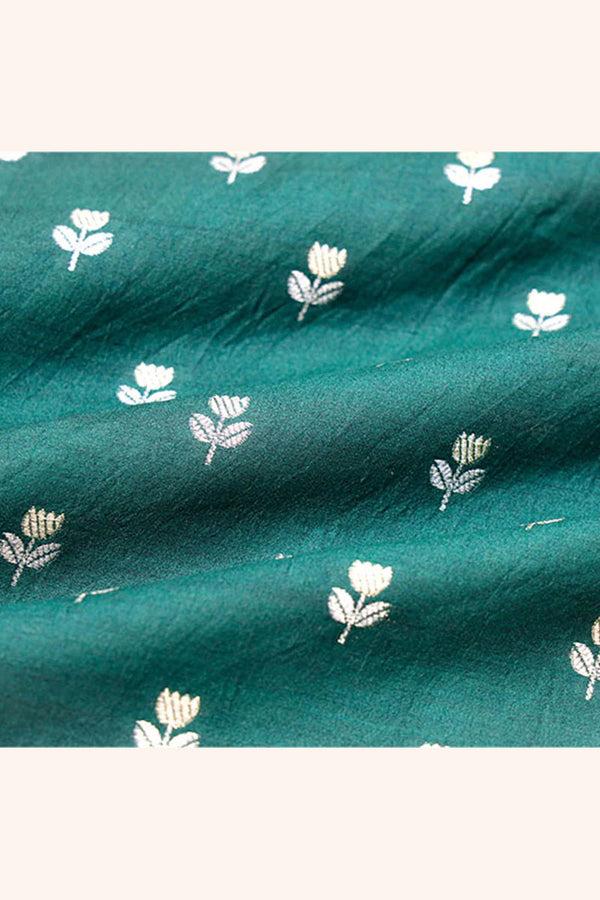 Fabric, green fabric, banarasi fabric, silk fabric, brocade fabric, handloom fabric, indian fabric