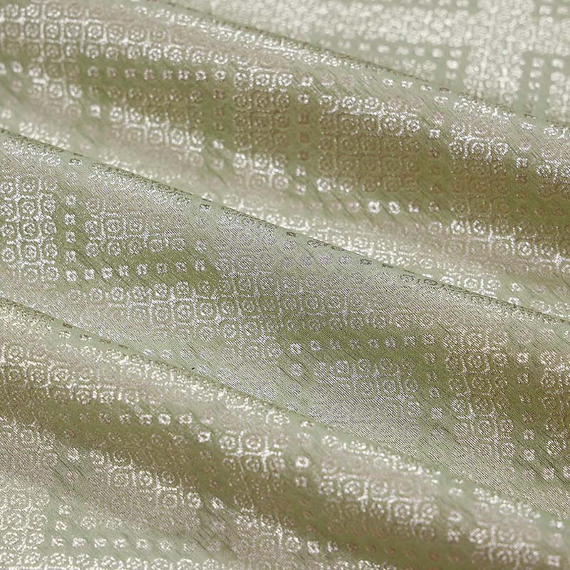 Fabric, green fabric, sage green fabric, banarasi fabric, silk fabric, brocade fabric, handloom fabric, indian fabric