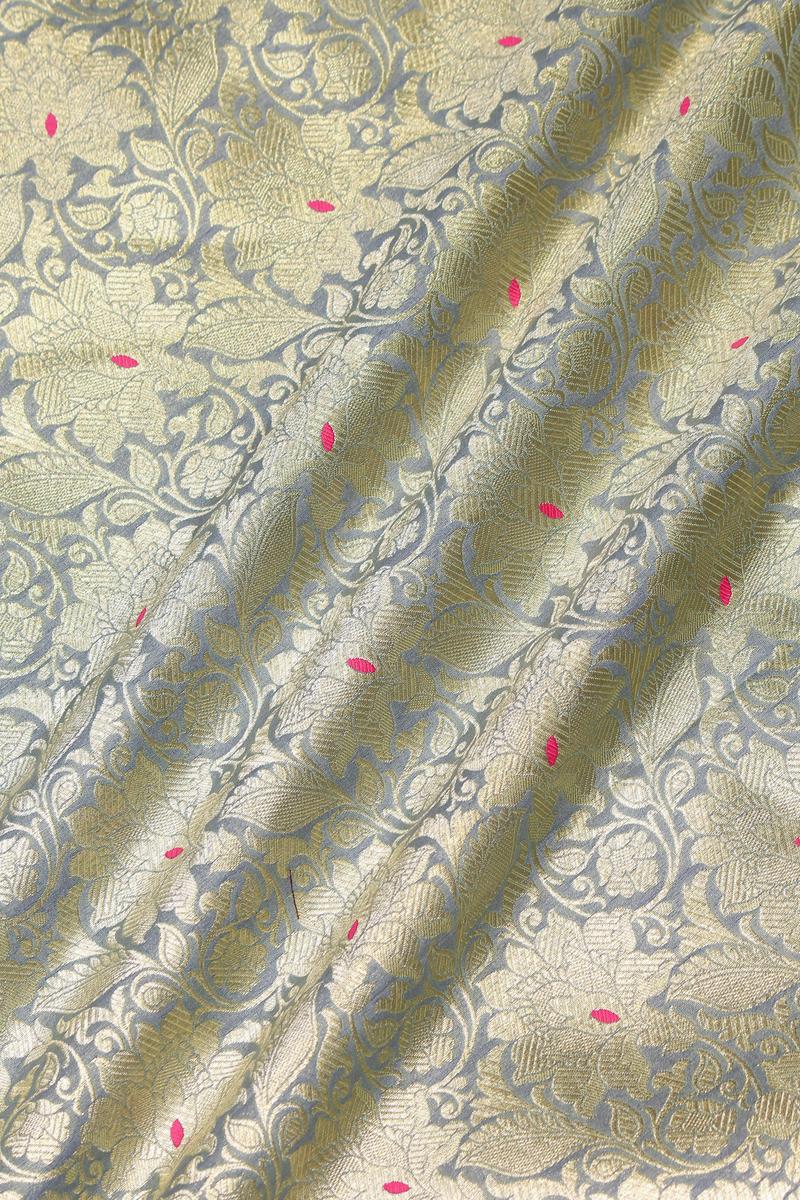 Fabric, grey fabric, slate grey fabric, banarasi fabric, silk fabric, brocade fabric, handloom fabric, indian fabric