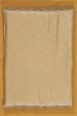 Beige Banarasi Silk Fabric with Geometrical Pattern