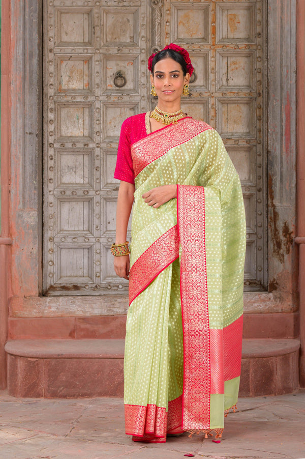 Banarasi Organza Silk Saree - Chinaya Banaras