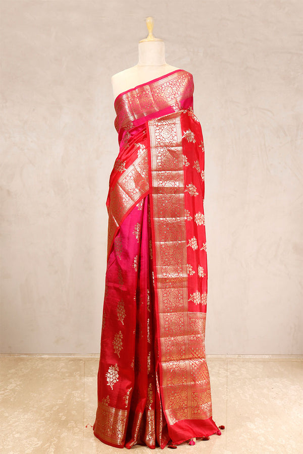 Dupion, Dupion Silk, Dupion Saree, Banarasi Saree, red saree