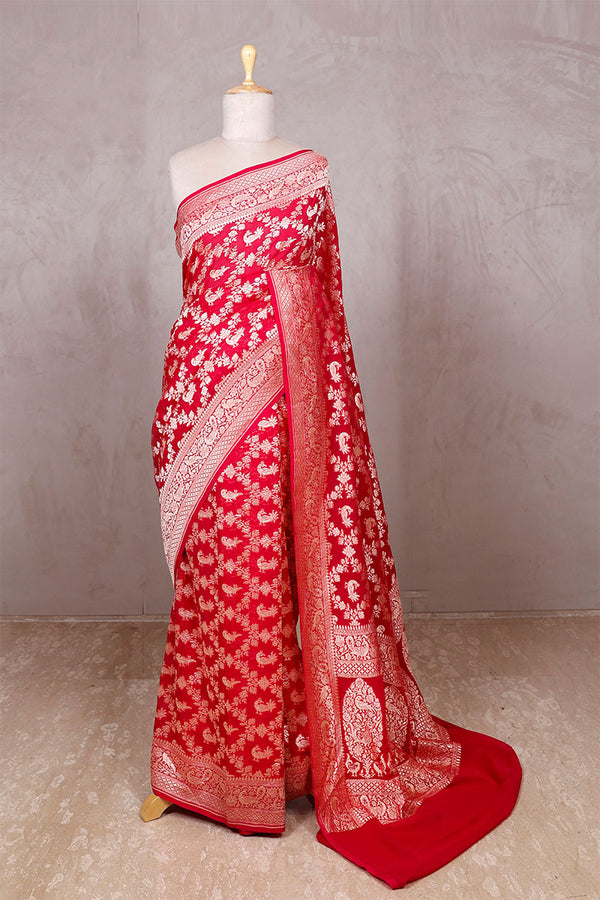 Pink saree, Georgette saree, khaddi saree, Banarasi saree, party wear, wedding Saree