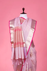 Lilac Woven Kota Doria Saree