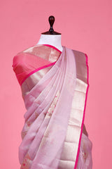 Lilac Woven Kota Doria Saree