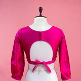 Crimson Pink Silk Blouse