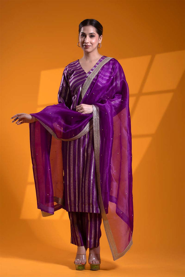 Salwar Suit, suit set, purple suit set, purple shalwar suit, Suit piece, women suit, Silk suit for women, party wear suit, wedding wear suit