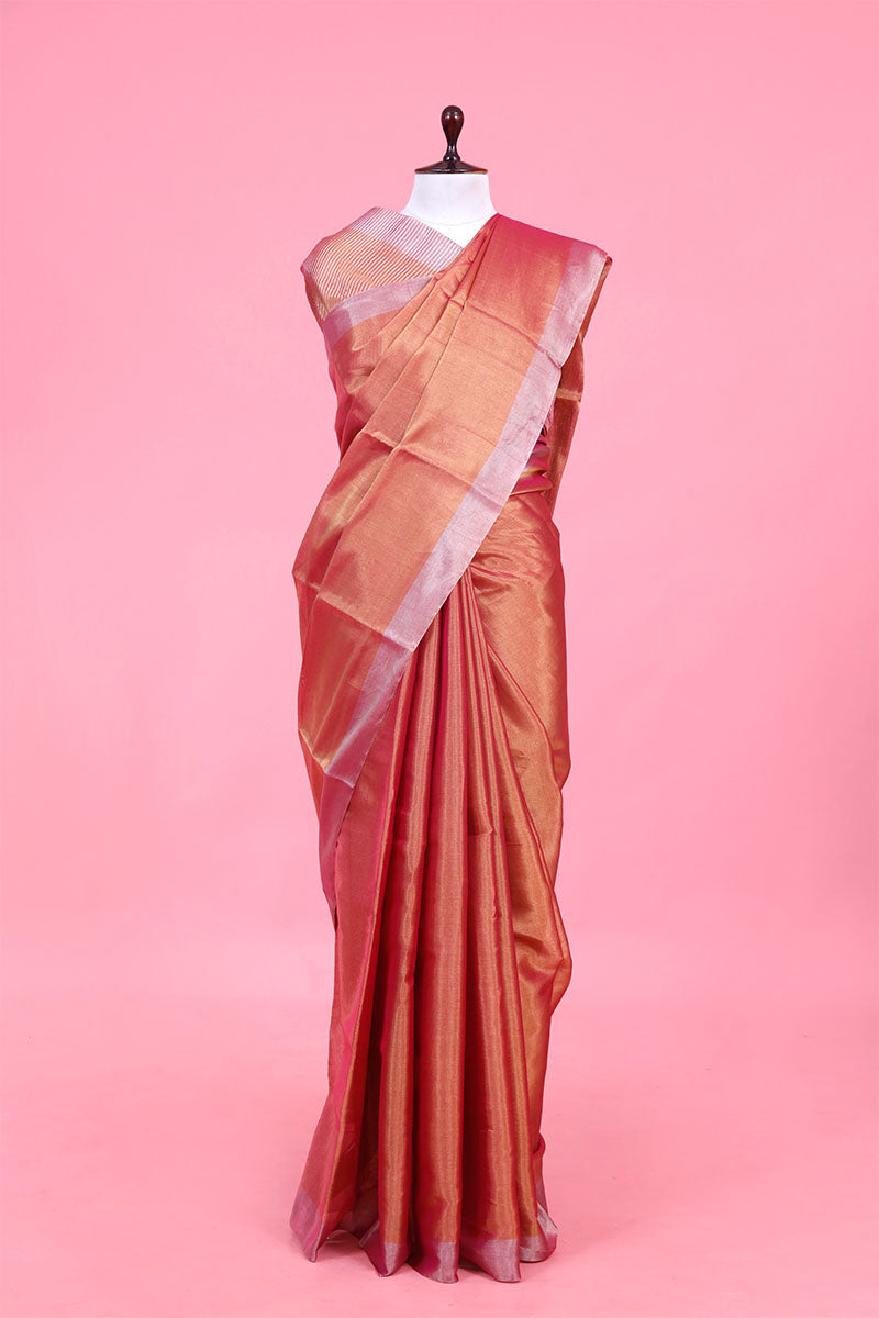 Buy Pink Tissue Silk Sarees Online