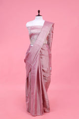 Buy Pink Tissue Silk Saree Online