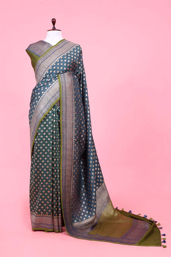 blue saree, Tussar silk saree, khaddi saree, Banarasi saree, party wear saree