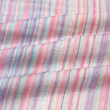 Buy Multicolored Striped Linen Fabric