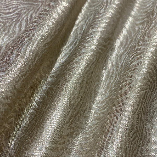 Buy Silver Banarasi Tissue Silk Fabric Online
