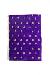 Products Indigo Purple Kadhwa Woven Banarasi Katan Silk Fabric