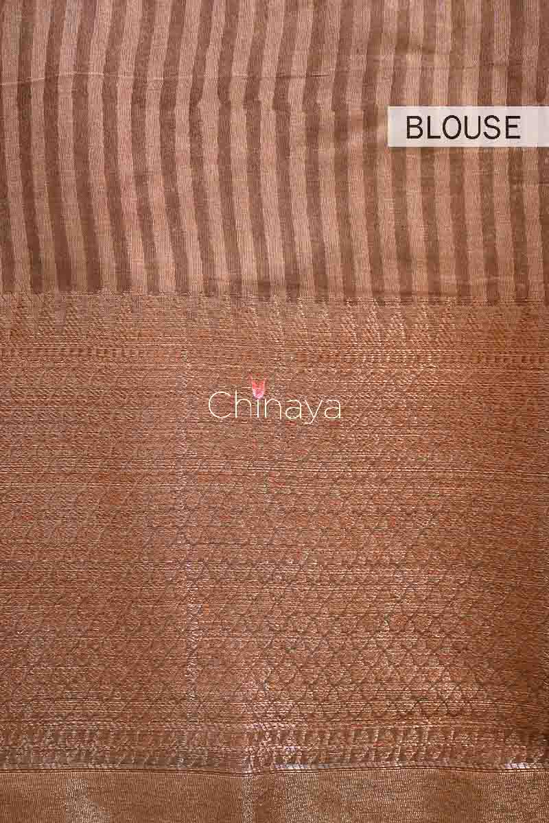 Red Bandhni Printed Chanderi Silk Saree - Chinaya Banaras